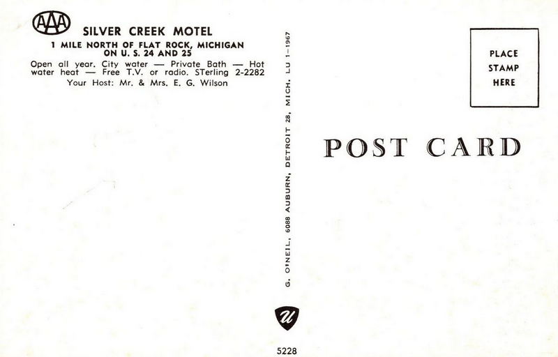 Silver Creek Motel (Poplar Motel) - Old Postcard (newer photo)